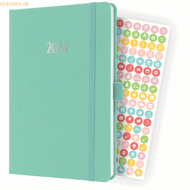 4004360787201 - 2 x Wochenkalender Jolie 2024 ca A5 1 Woche 2 Seiten Hardcover