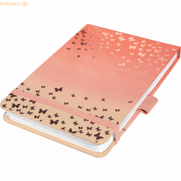 4004360786754 - 2 x Notizblock Jolie Dot-Lineatur A6+ Butterfly Confetti Peach 1