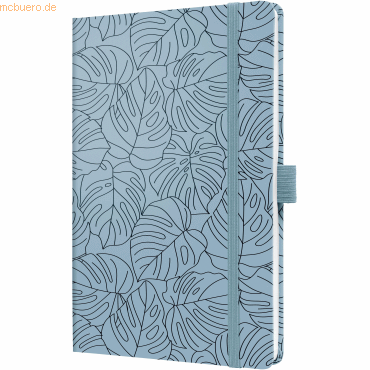 4004360792298 - 2 x Notizbuch Jolie Hardcover A5 Blue Monstera 174 Seiten linier