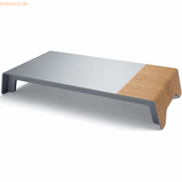 4004360820625 - Monitorständer blanko Smartstyle 52 x 8 x 25 cm (B x H x T) 5kg nicht höhenverstellbar Kunststoff Acryl metallic holzlook 400436