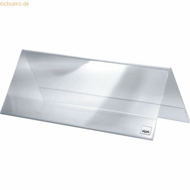 Sigel Tischaufsteller Dachform glasklar 240x90mm VE=5 Stück