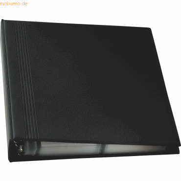 Sigel Visitenkarten-Ringbuch zweireihig A4 schwarz/matt Register A-Z f