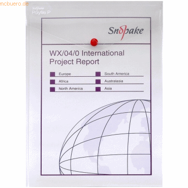 5 x Snopake Dokumententasche P A4 Hochformat farblos