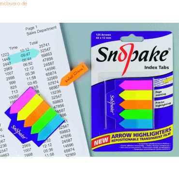 5017303057858 - 12 x Index-Beschriftungspfeile 44x12mm 125 Pfeile farbig sorti