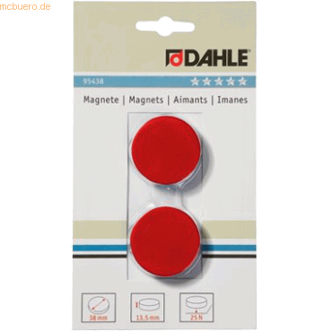 4007885934389 - 10 x Magnete 38mm rot VE=2 Stück