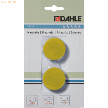 4007885944388 - 10 x Magnete 38mm gelb VE=2 Stück