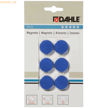 4007885964249 - 10 x Magnete 24mm blau VE=6 Stück