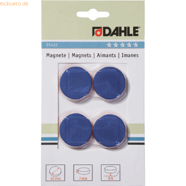 4007885964324 - 10 x Magnete 32mm blau VE=4 Stück