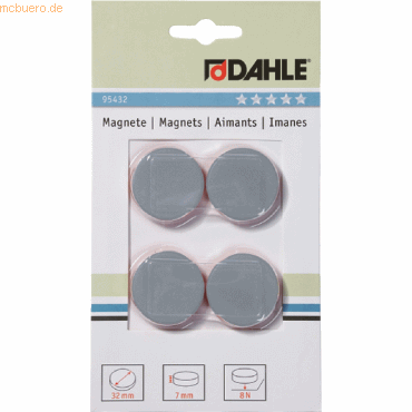 4007885984322 - 10 x Magnete 32mm grau VE=4 Stück