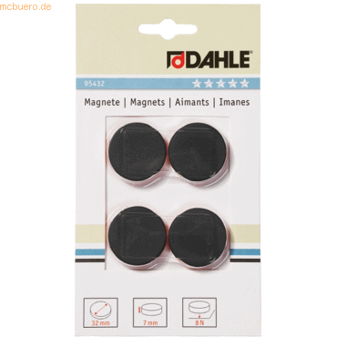 4007885994321 - 10 x Magnete 32mm schwarz VE=4 Stück