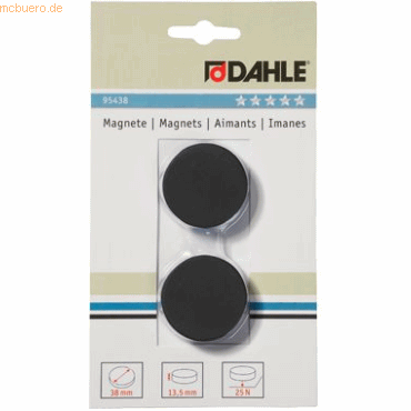 4007885994383 - 10 x Magnete 38mm schwarz VE=2 Stück