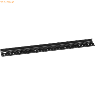 Dahle Schneidelineal 10683 30cm Aluminium eloxiert schwarz