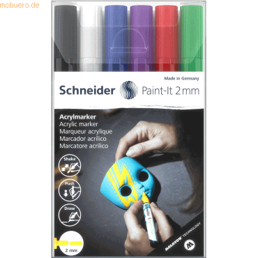 Schneider Acrylmarker Paint-It 310 2mm VE=6 Farben