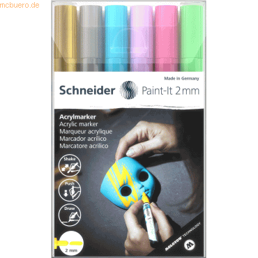 Schneider Acrylmarker Paint-It 310 2mm VE=6 Farben