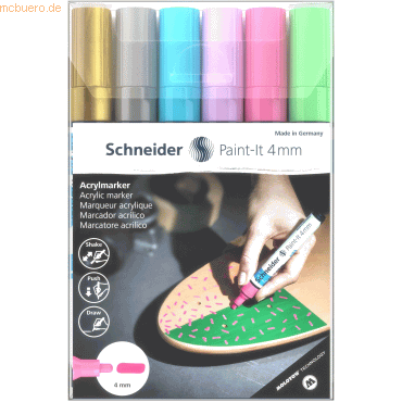 Schneider Acrylmarker Paint-It 320 4mm VE=6 Farben