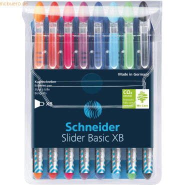 Schneider Kugelschreiber Slider Basic XB Colours 8-er Etui