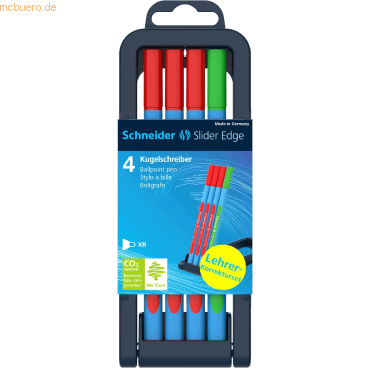 Schneider Kugelschreiber Slider Edge Kappenmodell XB sortiert Stiftebo