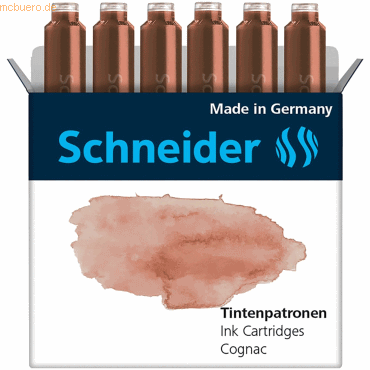 Schneider Tintenpatrone Standard Pastell Cognac VE=6 Stück