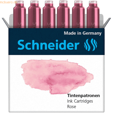 Schneider Tintenpatrone Standard Pastell Rose VE=6 Stück