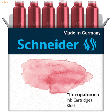 Schneider Tintenpatrone Standard Pastell Blush VE=6 Stück