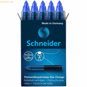 Schneider Rollerpatrone One Change 0,6mm blau VE=5 Stück