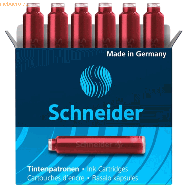 4004675066022 - Standard-Tintenpatronen rot Packung mit 6 Stück 4004675066022 Schneider