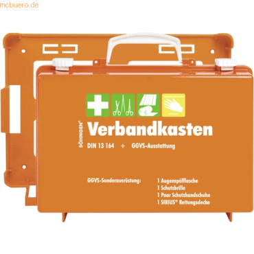 4250108801856 - SNG 0301012 - KFZ-Verbandkasten SN-CD Füllung DIN 13164 GGVSEB orange