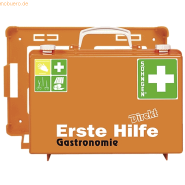 4250108812876 - DIREKT Erste-Hilfe-Koffer Gastronomie Erste-Hilfe-Koffer für kleinere Betriebe und Gruppen aus Verwaltung und Handwerk Maße (B x H x T) 310 x 210 x 130 mm