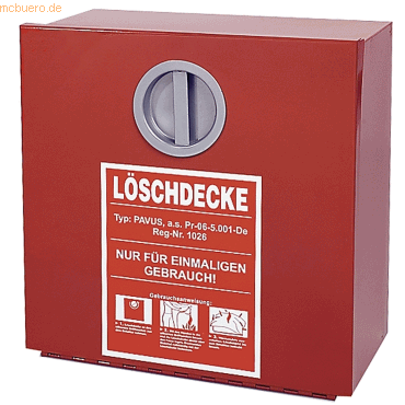 4250108807537 - Sohngen - söhngen Feuerlöschdeckenkasten ® Löschdecke 0602054 30 x 30 x 125 cm (b x h x t) Metall rot Werkstoff Metall