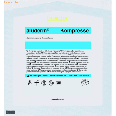 4250108810025 - Kompresse aluderm einzeln 20x20cm