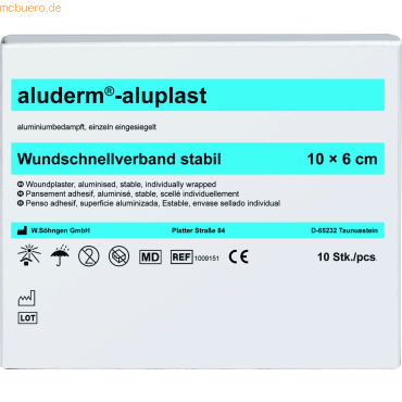 4250108808770 - Wundpflaster aluderm-aluplast stabil 1mx6cm