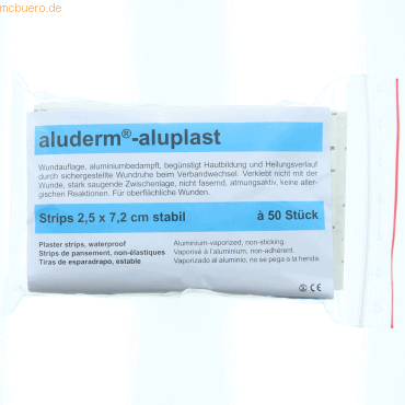 4250108808589 - Wundpflaster aluderm-aluplast stabil Strips 25x72cm VE=50 St