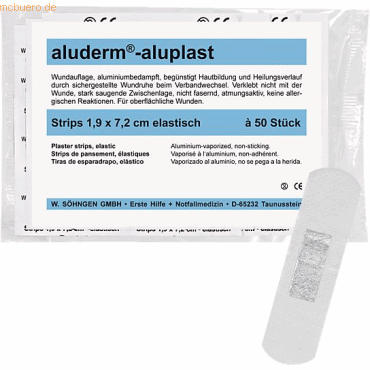 4250108810001 - Aluderm Pflasterstrips aluplast elast we-alu 19x72cm 4250108810001 10 09 167 50 Stück