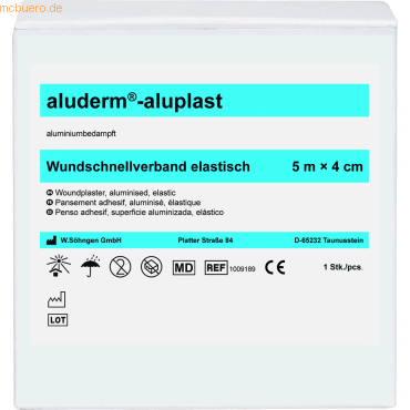 4250108808787 - Sohngen - Söhngen Wundpflaster aluderm-aluplast elastisch Größe 5m x 4 cm