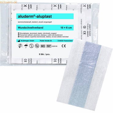 4250108809234 - Aluderm Pflaster aluplast elastisch we-alu 10x6cm 10x5 St