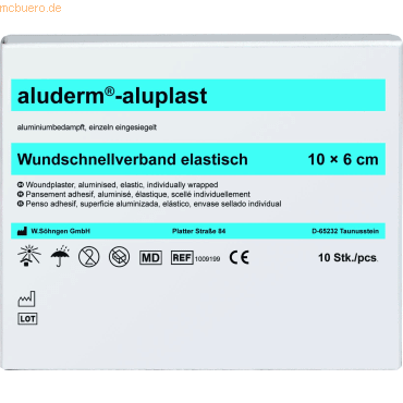 4250108807056 - Aluderm Pflaster aluplast elastisch 6 x 10 cm 4250108807056 Sö