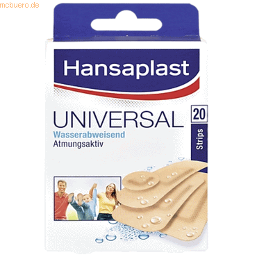 4005800099922 - Wundpflaster Hansaplast Universal Strips 20 Stück 4 Größen