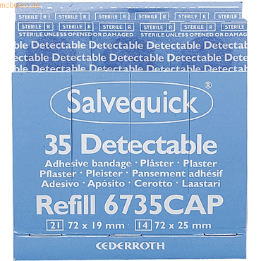 7310610167356 - Pflaster-Strips Salvequick detectable Refill 6735 VE=35 Stück