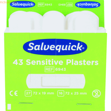 Salvequick Pflaster-Strips Salvequick Vlies Refill 6943 VE=43 Stück