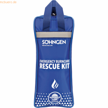 6007645009652 - Verbrennungsset Burnshield Rescue Kit 16-teilig Kompressen Gels Handschuhe Schere Nylontasche B 140 x T 90 x H 330 mm rot