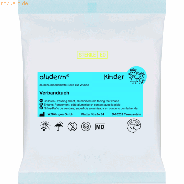 4250108809791 - Verbandtuch Kinder aluderm 30x35cm