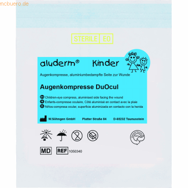 4250108809739 - Augenkompresse aluderm Kinder DuOcul