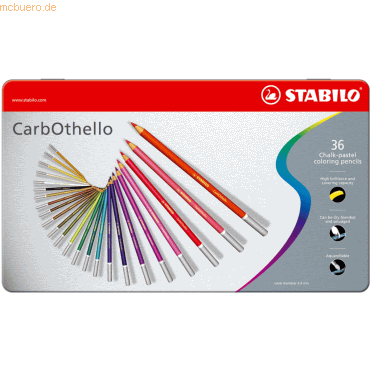 Stabilo Pastellkreidestift CarbOthello Metalletui mit 36 Stiften