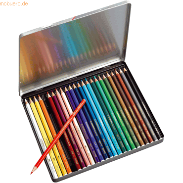 5 x Stabilo Aquarell-Buntstift Stabiloaquacolor Metalletui mit 24 Stif