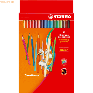 6 x Stabilo Buntstift color Kartonetui mit 18 Stiften