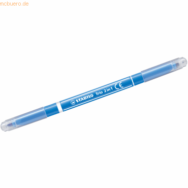 4006381375559 - 10 x Fasermaler und Fineliner in einem Trio 2 in 1 hellblau 4006381375559 - 10 x Fasermaler und Fineliner in einem Trio 2 in 1 hellblau