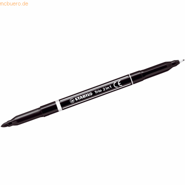 4006381375696 - 10 x Fasermaler und Fineliner in einem Trio 2 in 1 schwarz 4006381375696 - 10 x Fasermaler und Fineliner in einem Trio 2 in 1 schwarz