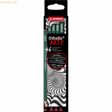 6 x Stabilo Bleistift Othello Etui -Arty- (weich) Kartonetui VE=6 Stüc