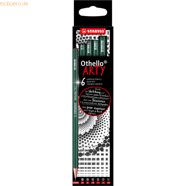 4006381567046 - 6 x Bleistift Othello Etui -Arty- (gemischt) Kartonetui VE=6 S