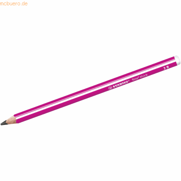 4006381499248 - 12 x Schulbleistift Trio dreikant dick 2B pink